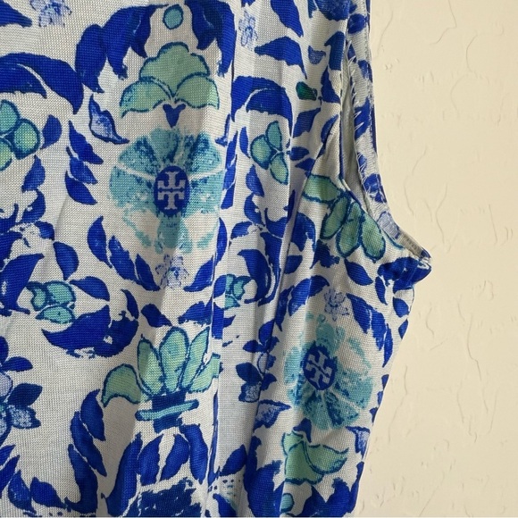 Tory Burch Blue Printed silk jersey Midi dress - Picture 10 of 11